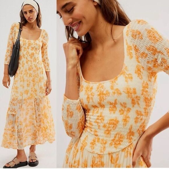 Free People Dresses & Skirts - Free People size Large It's Fate Midi Dress